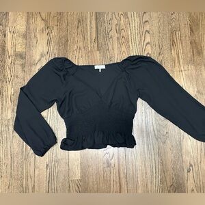 Wayf Black Long Sleeve Top